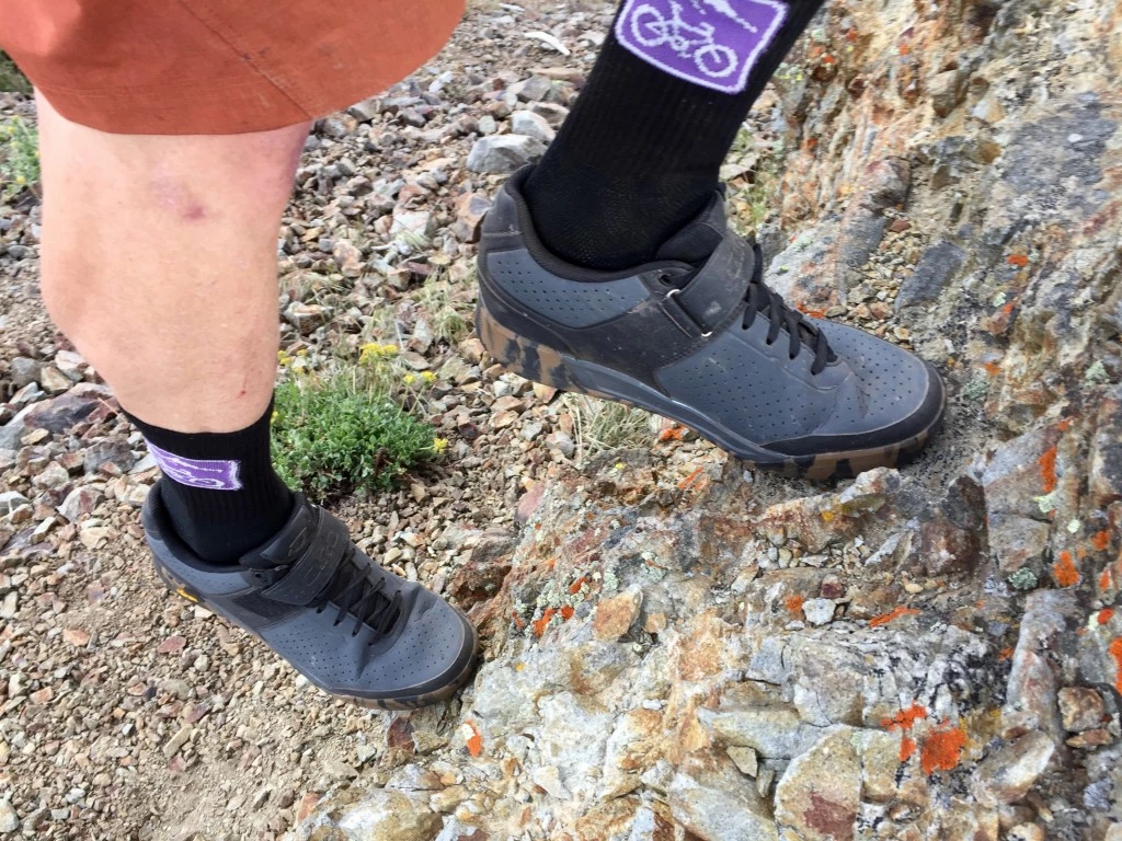 mountain bike shoes - sharp rocks are no match for the durable and well made chamber ii.