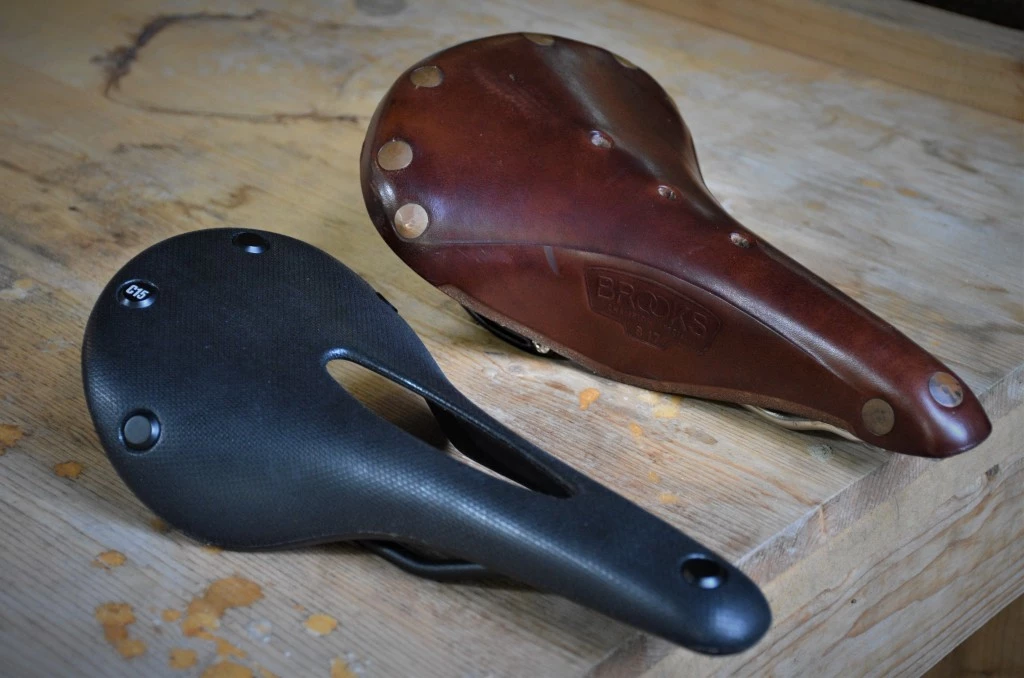 bike saddle - the brooks saddles are among the heaviest in our lineup with their...