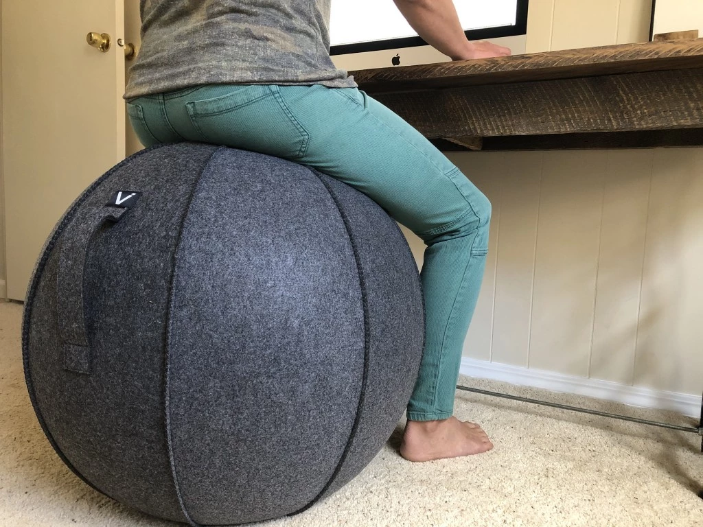 exercise ball - the vivora luna is optimal for sitting work because it is both firm...