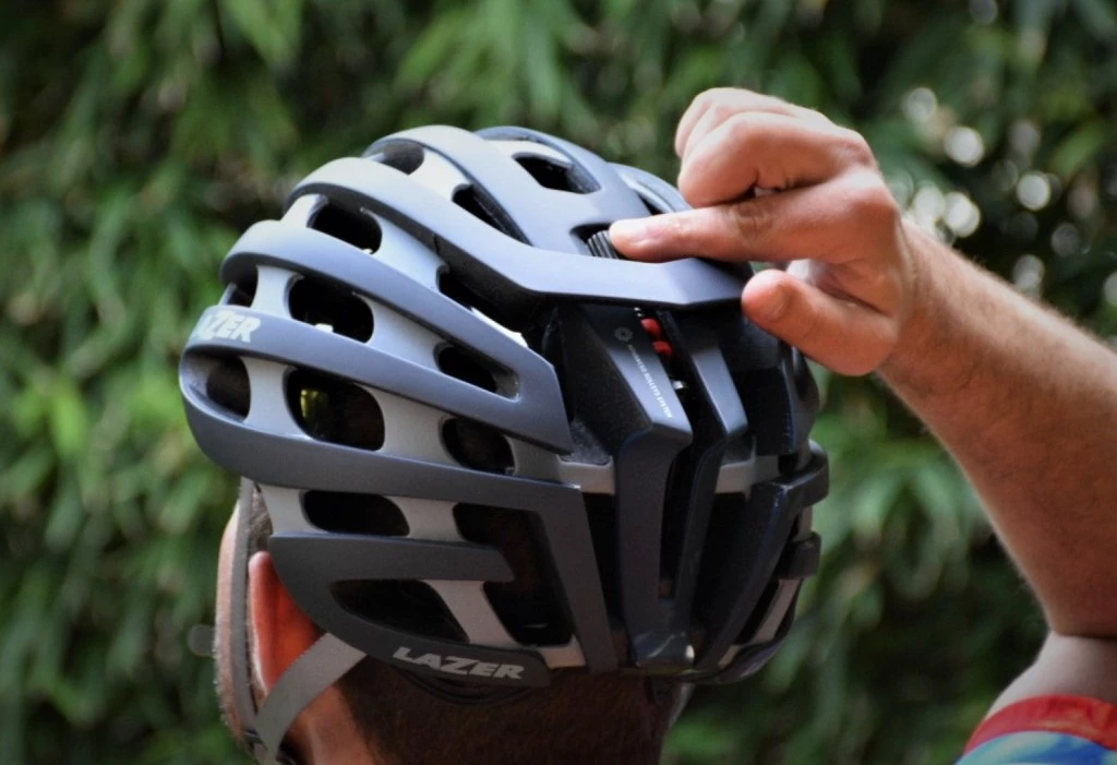 road bike helmet - the lazer z-1 has a unique headband tensioning dial on the top of...