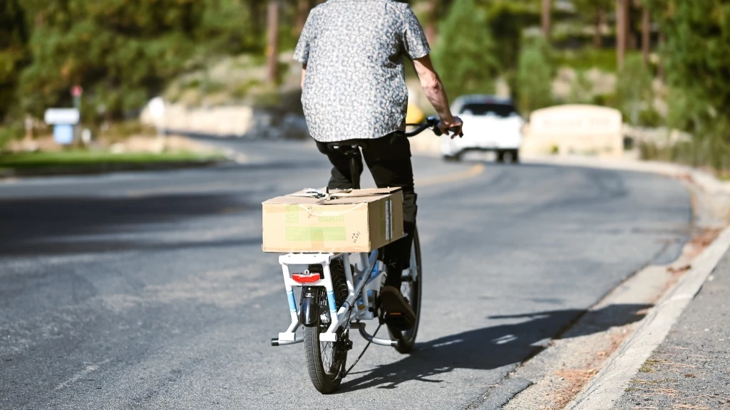 cargo bike - the yuba spicy curry is a class 1 bike, so you've got pedal...