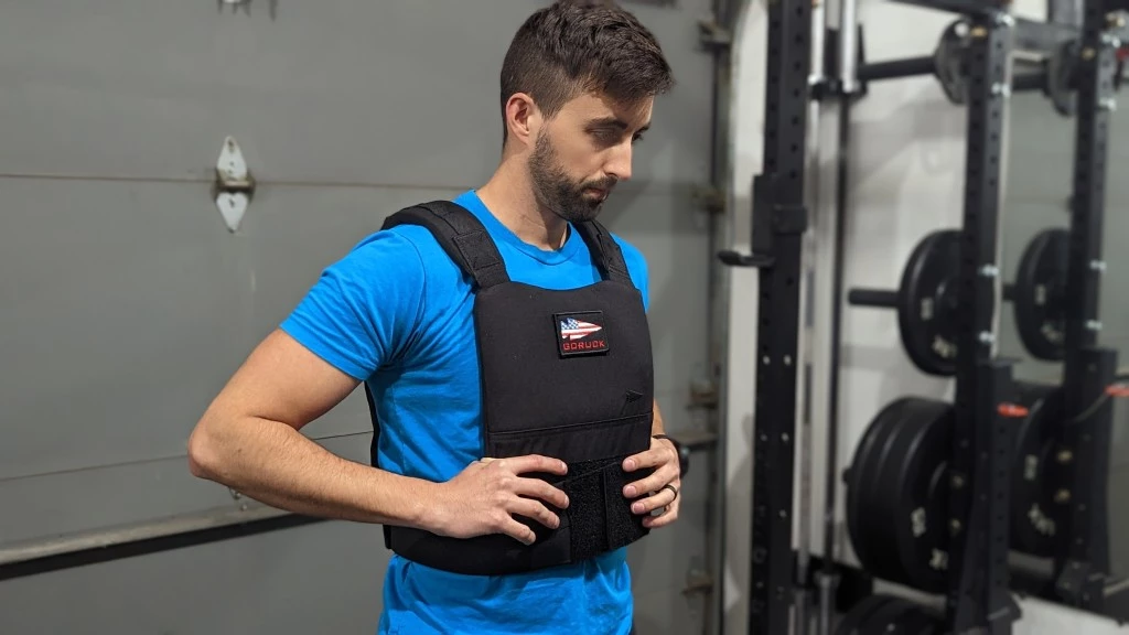 weight vest - the goruck has plenty of padding and the weight is evenly dispersed...