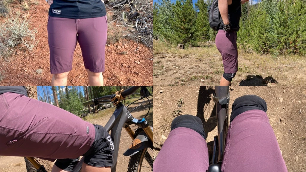 mountain bike shorts womens - the navaeh has a breathable fabric with well-placed thigh pockets...