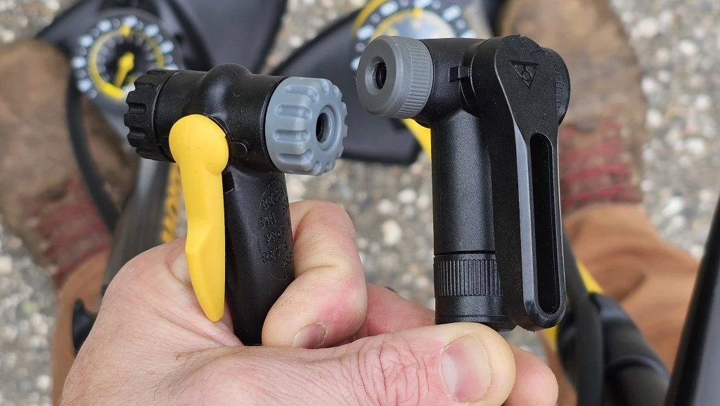 bike pump - comparing the "t" type dual valve heads on the topeak pumps. the...