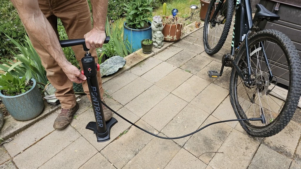 bike pump - the chamber pumps have a separate pressure chamber that you can pump...