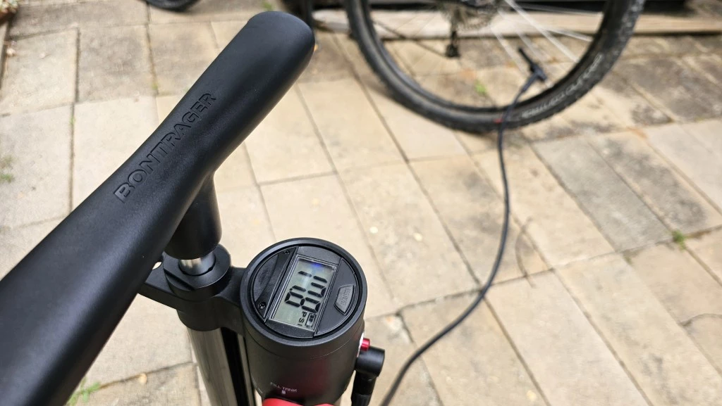 bike pump - when releasing a 120 psi charge, the bontrager tlr flash charger...