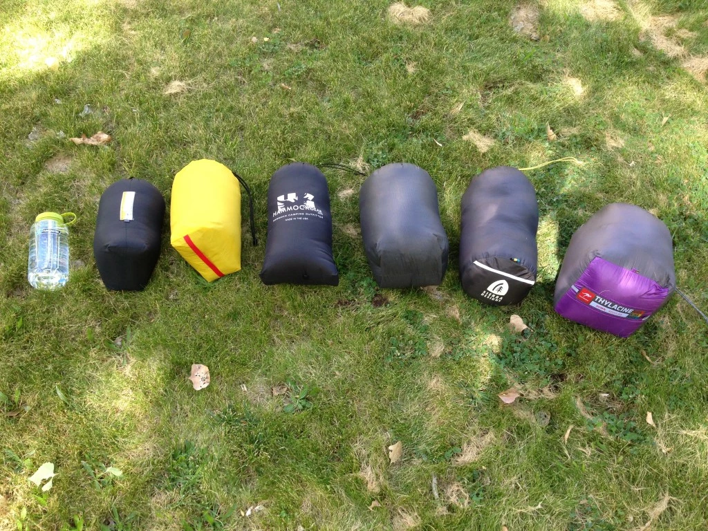 ultralight sleeping bag - not all ul sleeping bags pack down equally!