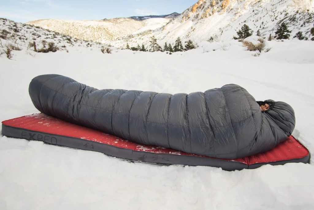 sleeping bag cold weather - somewhere in all that lofty goodness is a very warm human. the...