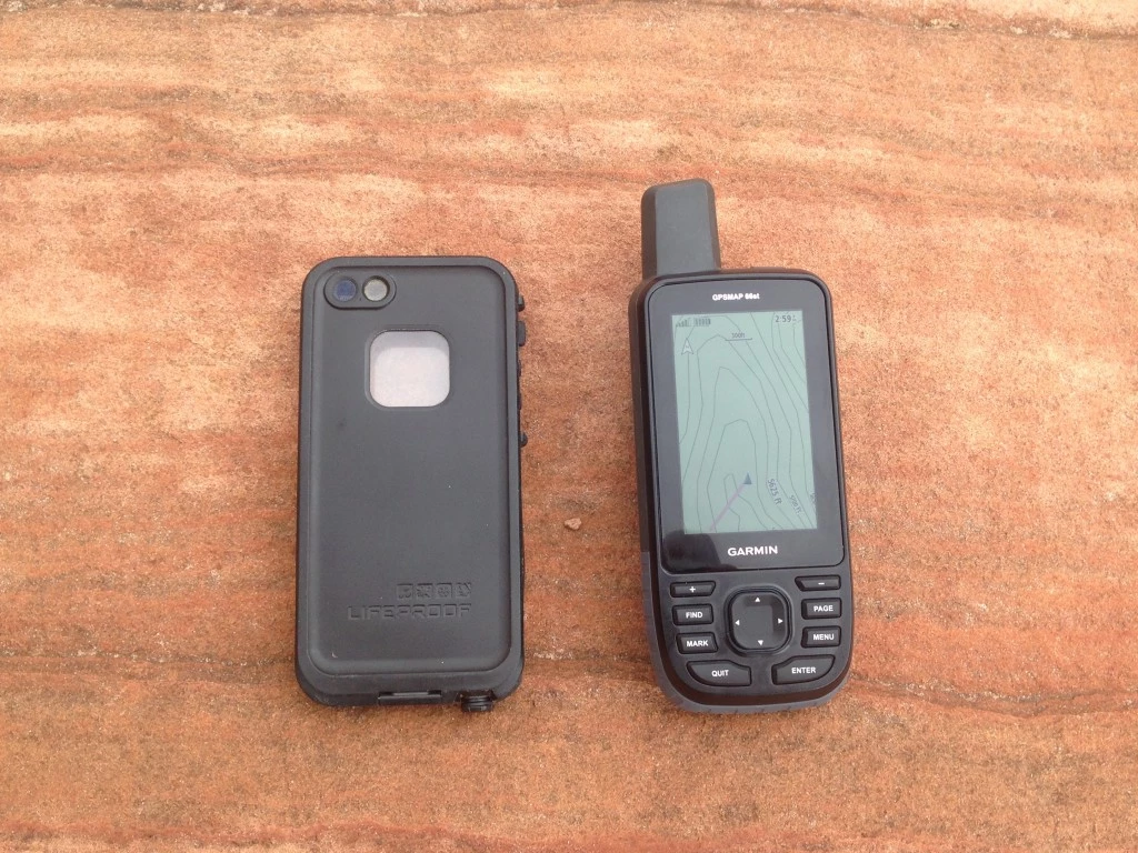 handheld gps - this unit is about the size of a smartphone, but a bit thicker.