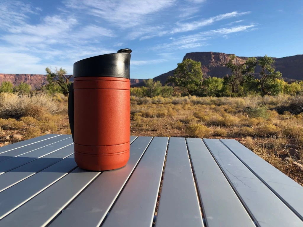 camping coffee - this press is not only durable, it's aesthetically pleasing to boot.