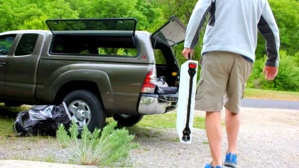 camping table - it's one of the heaviest tables we examined, but the lifetime folds...