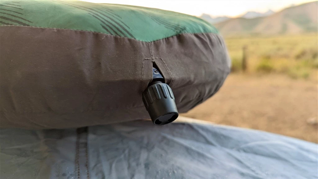 camping pillow - the air head down's quilted down top provides an extra amount of...