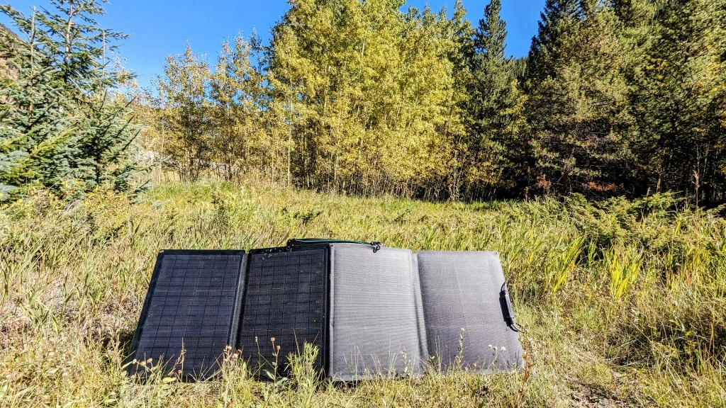 solar camping - a good solar camping setup involves the right solar panel to charge...