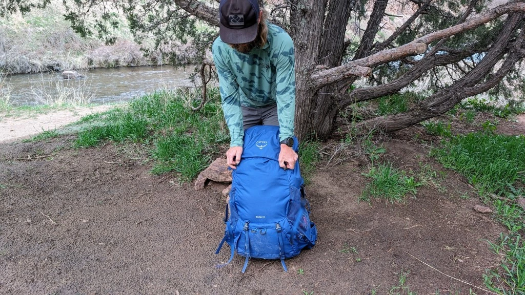 budget backpacking pack - the osprey rook 65l doesn't have an exterior mesh pocket, so you can...